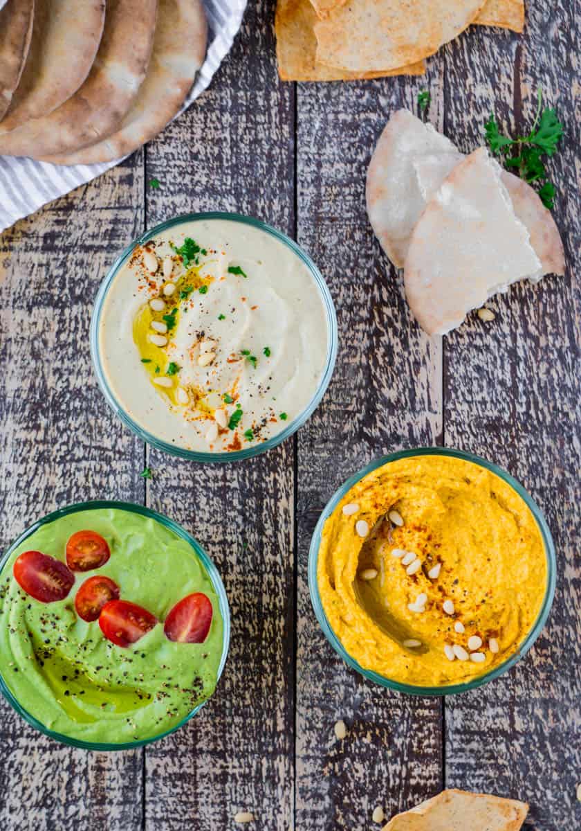 Simple Everyday Hummus Three Ways